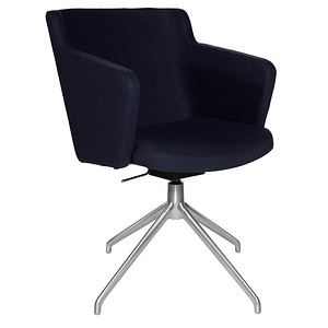 Topstar Besuchersessel SFH 1.0 dunkelblau edelstahl, Optik matt Stoff 58,0 x 66,0 x 87,0 - 90,0 cm, 1 St.