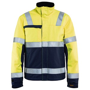 BLAKLÄDER® unisex Warnjacke Winter 4069 gelb, marine Größe 2XL