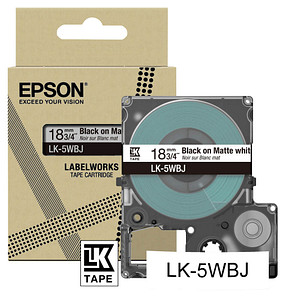 EPSON Schriftbänder LK LK-5WBJ C53S672063, 18 mm schwarz auf weiß