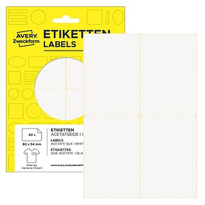 AVERY Zweckform Namensetiketten weiß 80,0 x 54,0 mm, 40 St.
