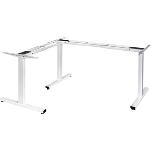 LMG elektrisch höhenverstellbares Schreibtischgestell weiß ohne Tischplatte, T-Fuß-Gestell weiß 100,0 - 180,0 x 57,5/69,8 cm