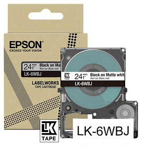 EPSON Schriftband LK LK-6WBJ C53S672064, 24 mm schwarz auf weiß