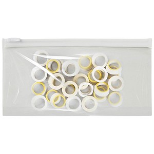 Topmatic® Gleitverschlussbeutel mit Bodenfalte 22,0 x 11,5 cm transparent/weiß 70 my, 1 St.