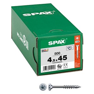 SPAX® Universalschrauben T20 Senkkopf WIROX 0191010450455 4,5 mm x 45 mm, 500 St.