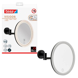 tesa Kosmetikspiegel beleuchtet VISIOON LED schwarz