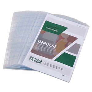 DURABLE Prospekthüllen PREMIUM Recycling DIN A4 transparent genarbt 0,08 mm, 40 St.