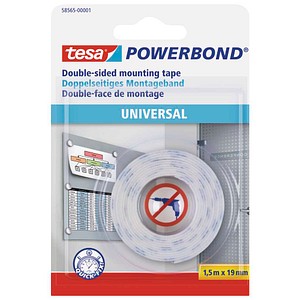 tesa Powerbond Universal Office 58565 doppelseitiges Klebeband 19,0 mm x 1,5 m, 1 St.