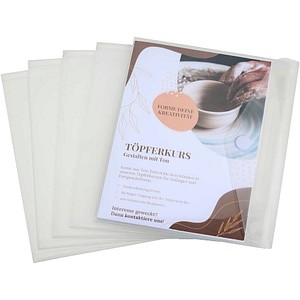 EICHNER Dokumententaschen DIN A5 quer transparent glatt, 5 St.