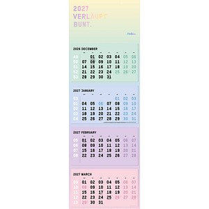 folia 4-Monats-Wandkalender Rainbow 2027, 1 St.