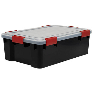 IRIS Ohyama AT-LS BkR/C/D.Red Aufbewahrungsbox 30,0 l schwarz, transparent, rot 29,0 x 39,0 x 19,1 cm, 1 St.