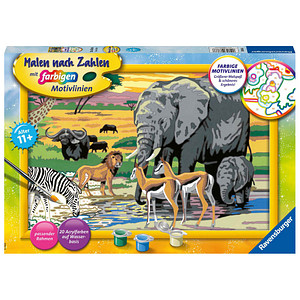 Ravensburger Malen-nach-Zahlen Tiere in Afrika mehrfarbig