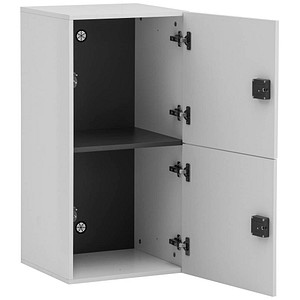 MÖBELPARTNER Spind Locked weiß 159253, 2 Schließfächer 45,4 x 40,7 x 92,6 cm