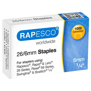 RAPESCO® Heftklammern 26/6, 1.000 St.