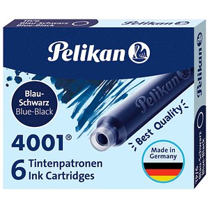 Pelikan Tintenpatronen für Füller blau-schwarz, 6 St.
