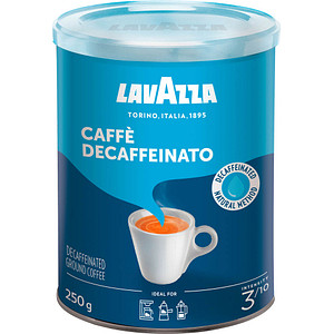 LAVAZZA Caffé Decaffeinato entkoffeiniert  Kaffee, gemahlen, Arabica- und Robustabohnen mild, 250 g