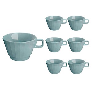BAUSCHER Kaffeetassen EDGE grün 0,35 l, 6 St.