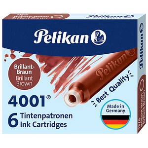 Pelikan Tintenpatronen für Füller braun, 6 St.
