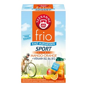 TEEKANNE frio SPORT VITAL MANGO-ORANGE +VITAMIN B2, B6, B12 Tee 18 Portionen
