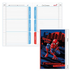 ROTH Hausaufgabenheft Marvel Spider-Man für clevere Faule liniert DIN A5 ohne Rand, 104 Blatt, 1 St.