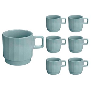 BAUSCHER Kaffeetassen EDGE grün 0,25 l, 6 St.