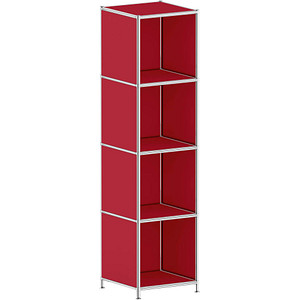 viasit Aktenregal System4 rubinrot 40,4 x 40,4 x 155,7 cm, 1 St.