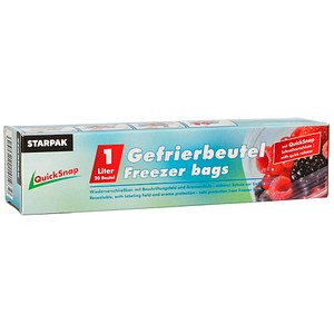 STARPAK Gefrierbeutel QuickSnap 1,0 l, 20 St.
