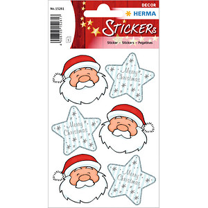 HERMA Aufkleber Nikolaus und Sterne, 18 Etiketten