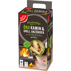 GUT&GÜNSTIG Kamin- & Grillanzünder braun, 1,0 kg, 1 St.