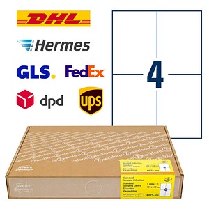 AVERY Zweckform Versandetiketten weiß 10,5 x 14,8 cm, 300 Blatt