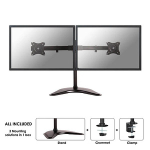 Neomounts Monitor-Halterung NM-D335 schwarz für 2 Monitore, Tischständer
