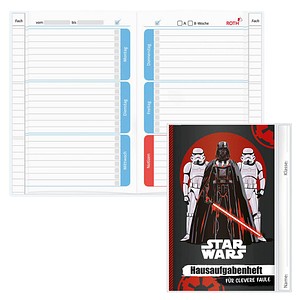 ROTH Hausaufgabenheft Star Wars für clevere Faule liniert DIN A5 ohne Rand, 104 Blatt, 1 St.