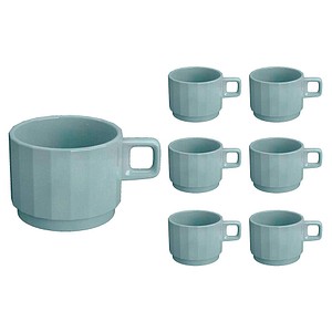 BAUSCHER Kaffeetassen EDGE grün 0,20 l, 6 St.