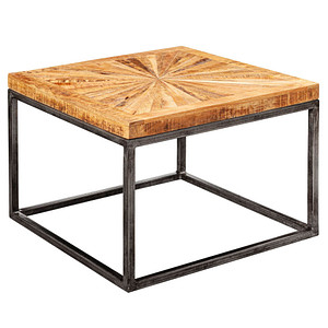 WOHNLING Couchtisch quadratisch Massivholz mango 55,0 x 55,0 x 40,0 cm, 1 St.