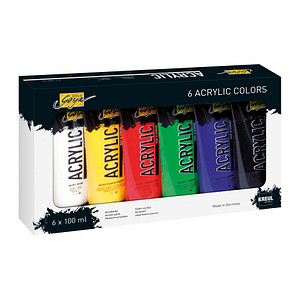 KREUL SOLO GOYA Acrylfarben farbsortiert 6 x 100,0 ml, 6 St.
