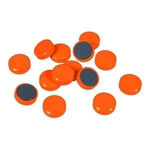 EICHNER Magnete orange, Kunststoff Ø 3,0 cm, 20 St.