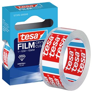 tesa KRISTALL-KLAR Klebefilm transparent 15,0 mm x 10,0 m 1 Rolle