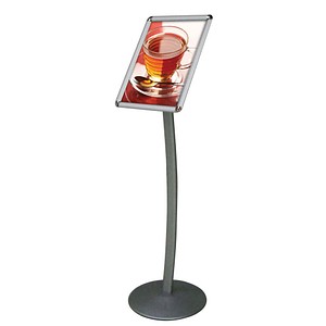update displays Infoständer silber DIN A3 35,8 x 35,8 x 117,6 - 121,2 cm, 1 St.