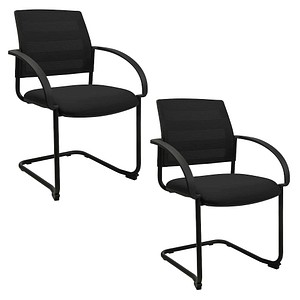 Topstar Besucherstühle AIRWORK MEETING 20 BB400BMT0CX0 schwarz Stoff, 2 St.