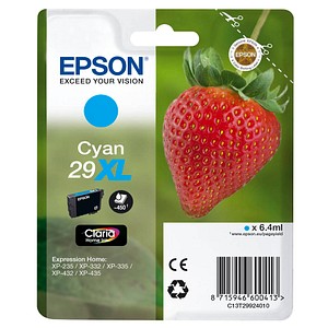EPSON 29XL / T2992XL cyan Tintenpatrone EPSON 29XL / T2992XL cyan Tintenpatrone