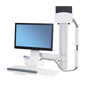 ergotron Monitor-Maus-Tastatur-Halterung StyleView Sit-Stand Combo Arm 45-273-216 weiß, schwarz für 1 Monitor, 1 Tastatur, 1 Maus, Wandhalterung