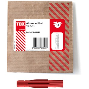 TOX TRI 5/31 010600021 Universaldübel Ø 5 mm x 31 mm, 10 St.