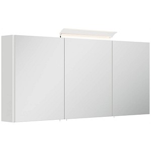 POSSEIK Spiegel mit Beleuchtung 140 weiß glanz 140,0 x 17,0 x 62,0 cm