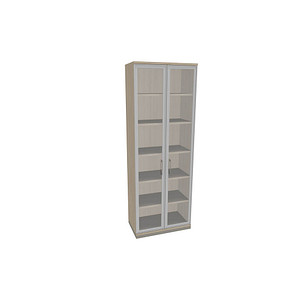fm Aktenschrank Oldenburg, 4260429767687 akazie, Acrylglas klar 2 Fachböden 80,0 x 44,2 x 222,1 cm