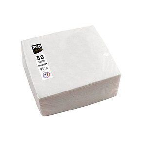 PROnappe Servietten weiß 2-lagig 20,0 x 20,0 cm, 50 St.