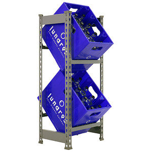 Simonrack Getränkekistenregal KIT SIMONBOTTLE 2 GRIS 330100024104032 grau 40,0 x 30,0 x 100,0 cm