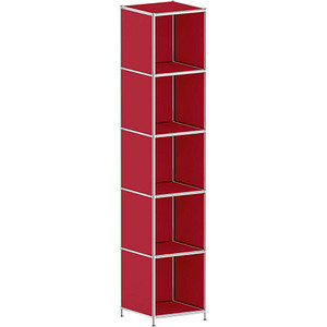 viasit Aktenregal System4 rubinrot 40,4 x 40,4 x 193,2 cm, 1 St.