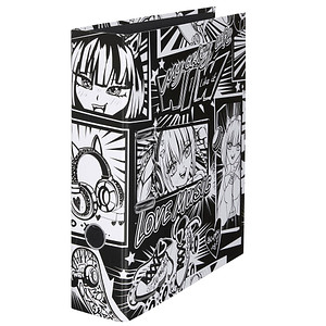 FALKEN Manga Black and White Motivordner 8,0 cm DIN A4, 1 St.