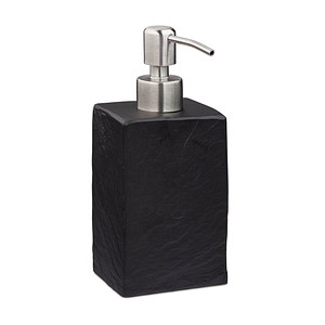 relaxdays Seifenspender 10031054_46 schwarz Polyresin 200,0 ml, 1 St.