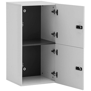 MÖBELPARTNER Spind Locked weiß 159257, 2 Schließfächer 45,4 x 40,7 x 92,6 cm