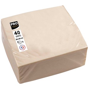 PROnappe Servietten creme 2-lagig 38,0 x 38,0 cm, 40 St.